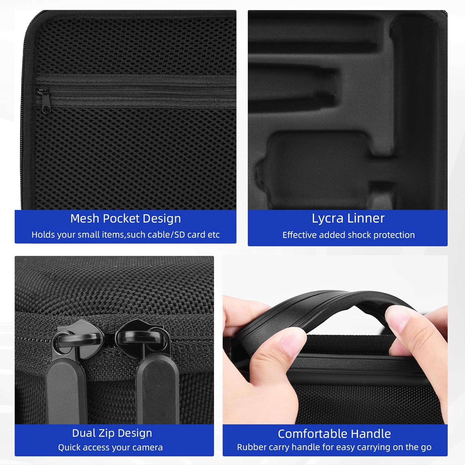 Flymile X4 Carrying Case for Insta360 X4,Portable Hard Shell Storage Protective Bag,Lager Capacity Travel Handle Case for Insta360 X4 Accessories image number 5