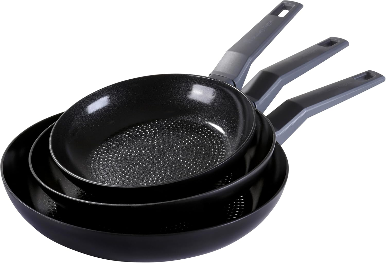Stanley Rogers Statement Frypan Set 3 Piece &ndash; 100% Recycled Aluminium Ceramic Non-Stick Frypans &ndash; PFAS PTFE & PFOA Free &ndash; Induction Compatible Cookware for Everyday Healthy Cooking image number 1