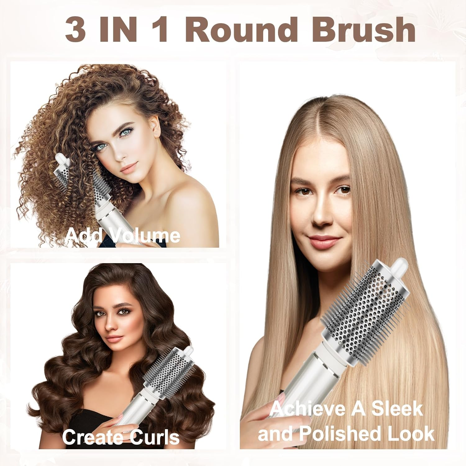 PUREGUST round Brush Attachment for Shark Flexstyle HD430 HD435 HD440 Accessories, Jumbo Oval round Volumizing Brush Styling for Straight, Wavy, Curly, and Coily Hair image number 1