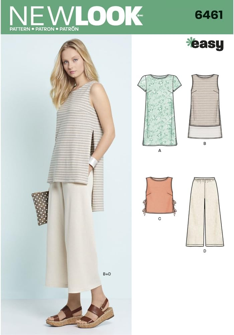 Newlook 6461 Misses' Sewing Pattern Dress, Tunic, Top and Cropped Pants, Size 6-8-10-12-14-16-18 image number 5