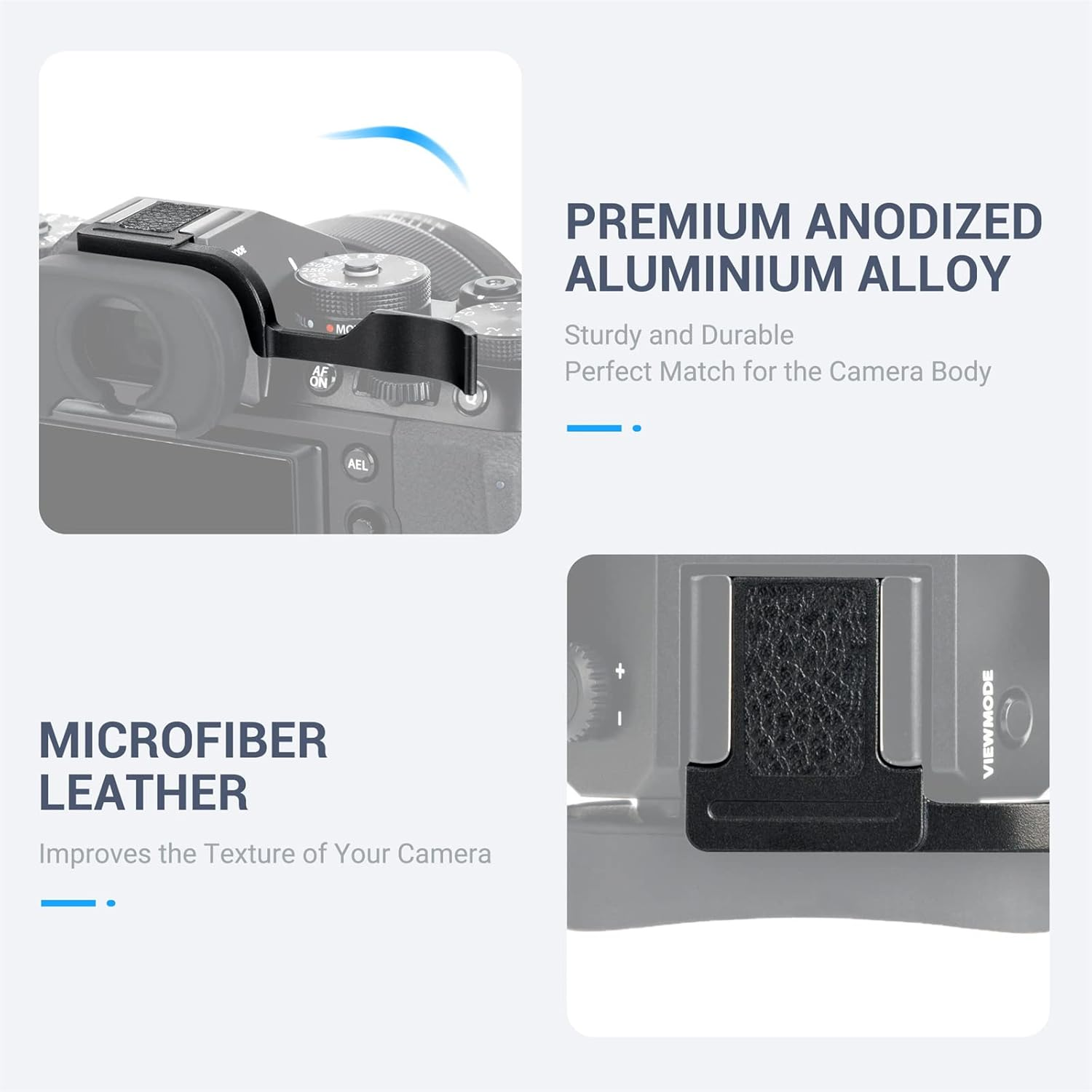 JJC Metal Thumb up Grip for Fujifilm Fuji X-T5 X-T4 X-T3 XT5 XT4 XT3 Camera, Durable Hot Shoe Cover Cap Protector, Thumb Rest Better Balance and Grip for Camera