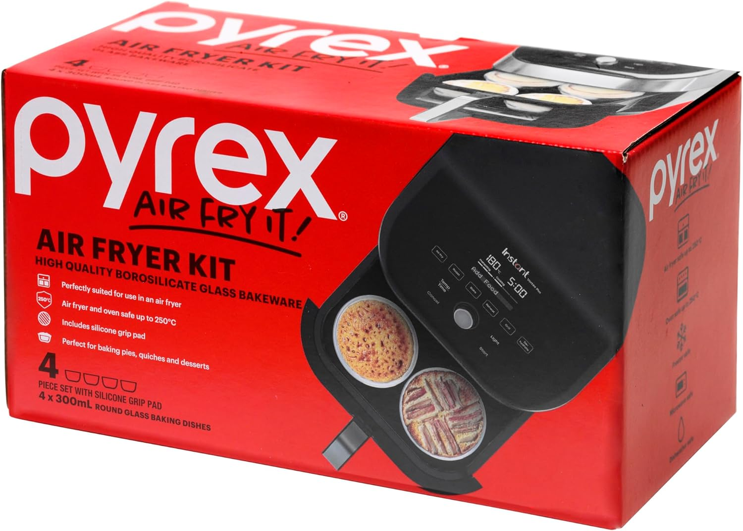 Pyrex Air Fryer Glass Baking Cups Set (4 Piece) image number 1