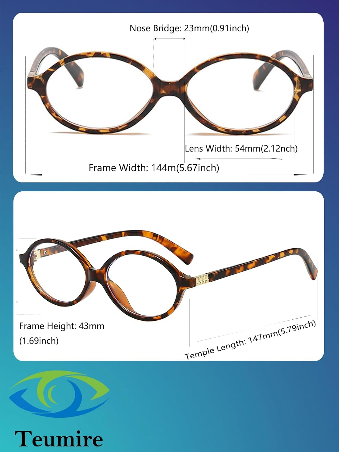 Retro Oval Glasses for Men Women 90S Style Blue Light Blocker Fake Nerd Eyeglasses - 43. Millimeters, A03 Transparent image number 7