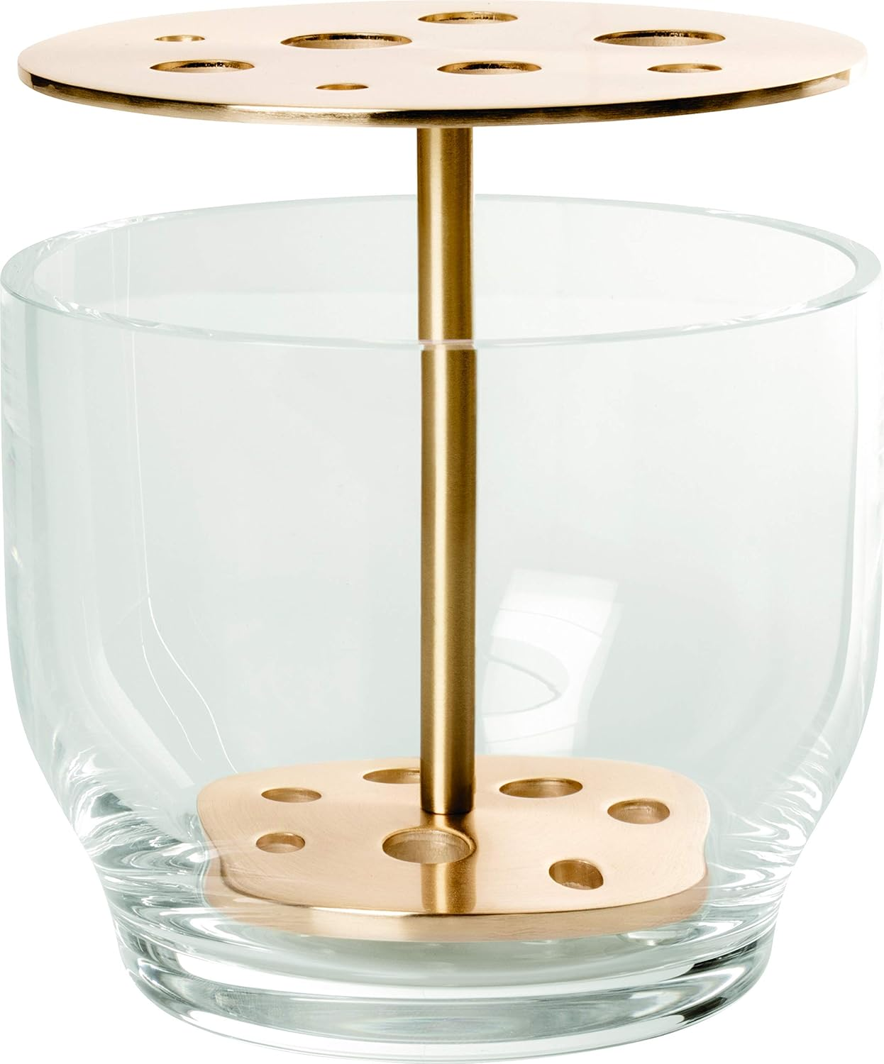 Fritz Hansen 840141 Flower Base, Ikebana Base, Small, 4.7 X 4.7 X 5.1 Inches (12 X 12 X 13 Cm), Clear Glass image number 3