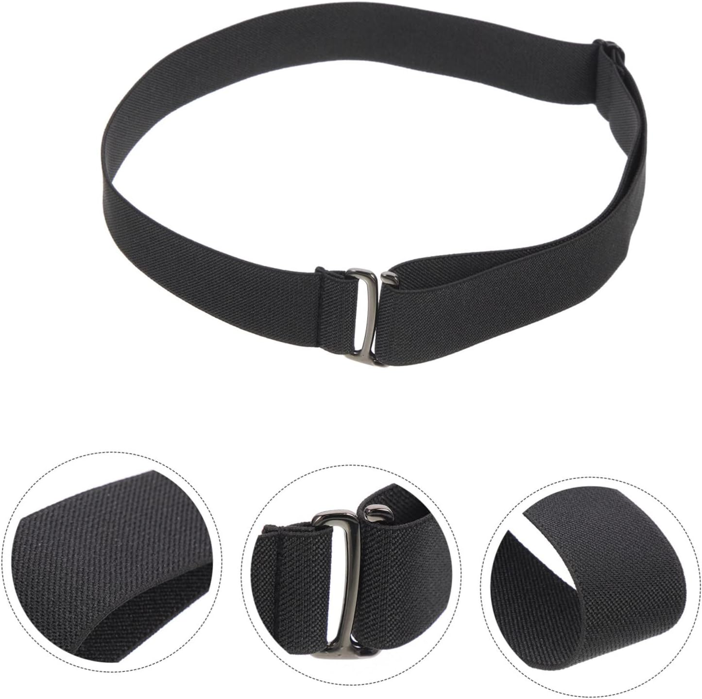 LIFKOME 4Pcs Men Jeans Skinny Belt Elastic Waist Band Tuck Waist Tightener Clip Invisible Belt image number 5