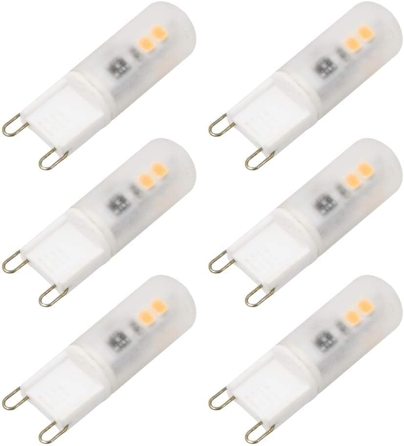 Bonlux 2W G9 LED Capsule Light Bulb Warm White 3000K 18W-20W Halogen G9 Bulbs Equivalent AC 220-240V 360 Degree LED Energy Saving Mini G9 Lamp (6-Pack, Non-Dimmable) image number 2
