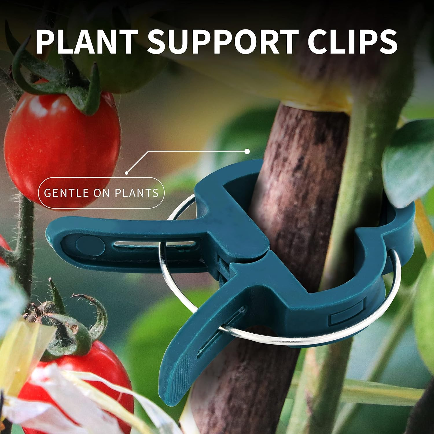 Ram-Pro 40 Piece Green Gentle Gardening Plant & Flower Lever Loop Gripper Clips, Tool for Supporting or Straightening Plant Stems, Stalks, and Vines image number 5