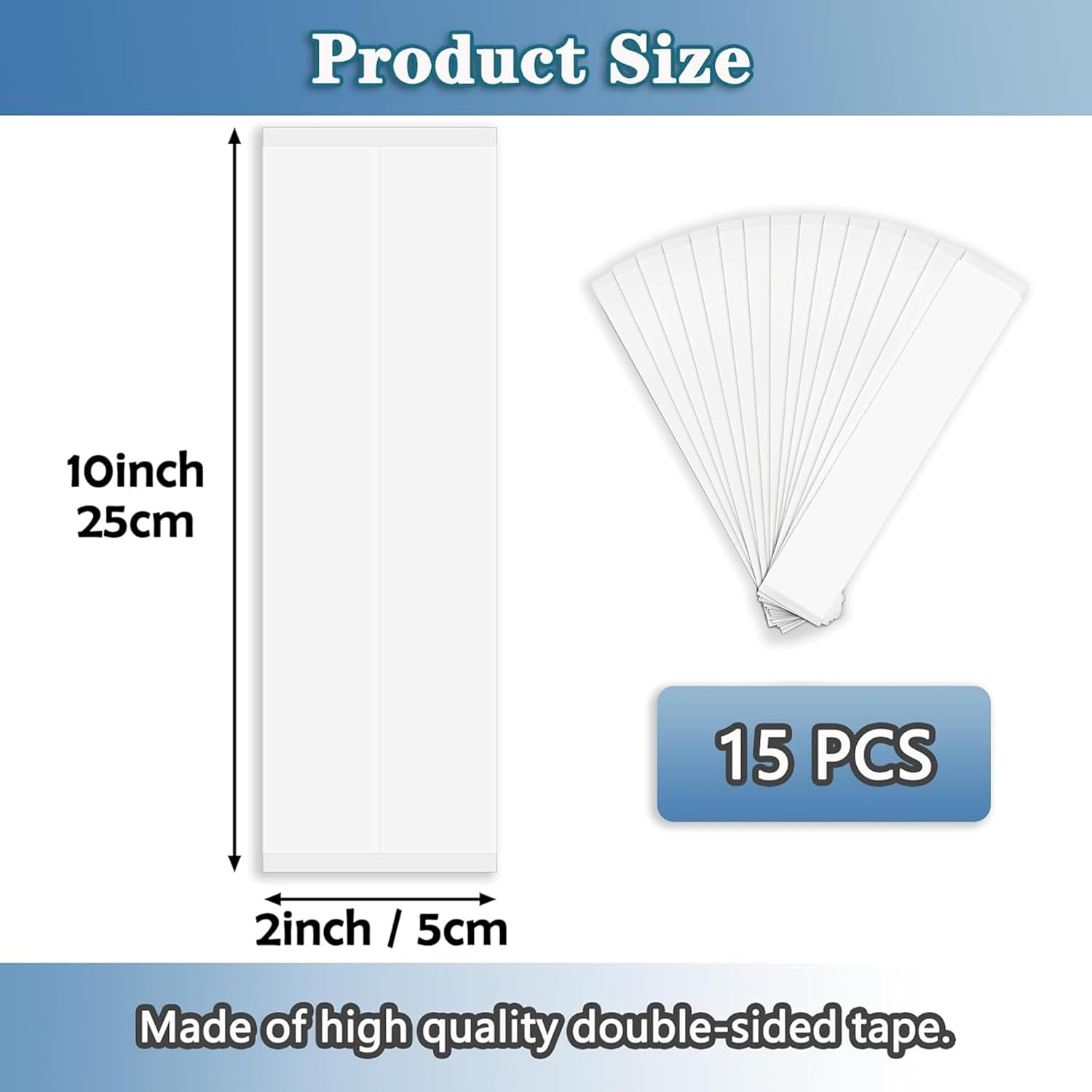 15Pcs Golf Grip Tape,2" X 10" Double Sided Adhesive Strips Golf Club Grip Tape,Multifunctional Golf Wrapping Putter Accessories Tape for Better Regrip and Control Easy Peel off Design