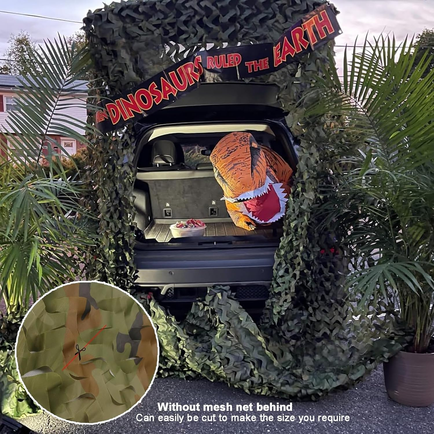 Camo Netting Camouflage Netting 1.5X4M,Bulk Roll Mesh Netting Camouflage Net for Hunting Decoration Sunshade,Farm Factory Shelter Car Concealment (1.5X4M) image number 4