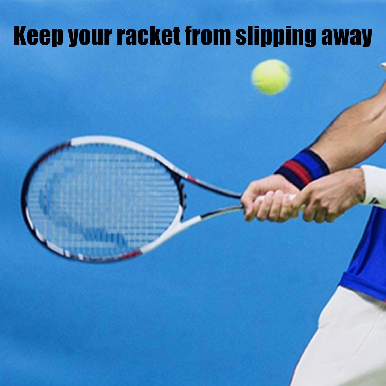 BGENHPON Tennis Racket Grip Tape 6 Grips Precut Dry Feel Overgrip for Racquet High Performance Tennis Sports Equipment (6 Grips, White) image number 1