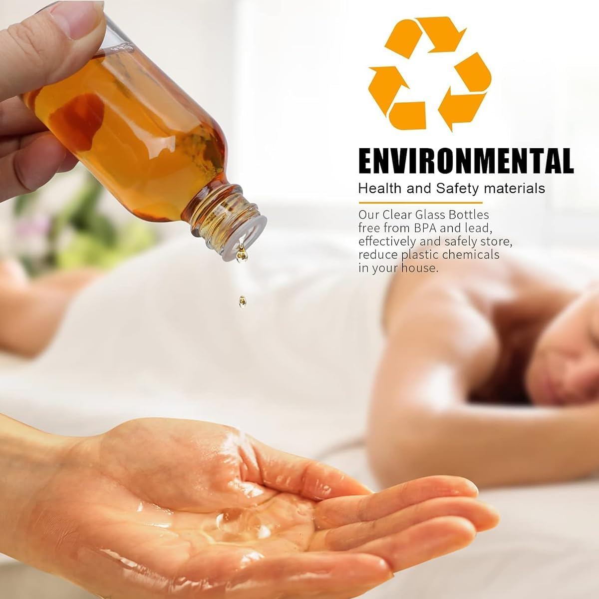 12Pcs Shot Bottles Small Glass Bottles, Juice Bottles with Lids, 60Ml Clear Glass Containers with Funnels, Brushes, Boston round Sample Bottles for Juice, Oils, Ginger Shots, Whiskey, Liquid image number 5