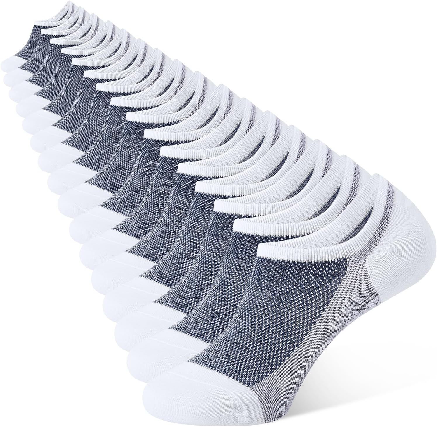 CLOSEMATE Mens No Show Socks Invisible Low Cut Socks Non Slip Casual Socks with Anti-Slip Silicone Stripes image number 7