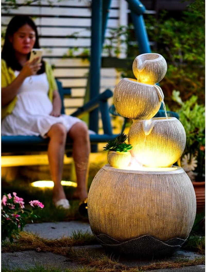 Outdoor Fountain Flowing Water Rockery Landscape Indoor and Outdoor Ornaments Creative Modern Fountain Home Decor Floor to Ceiling Circulation image number 5