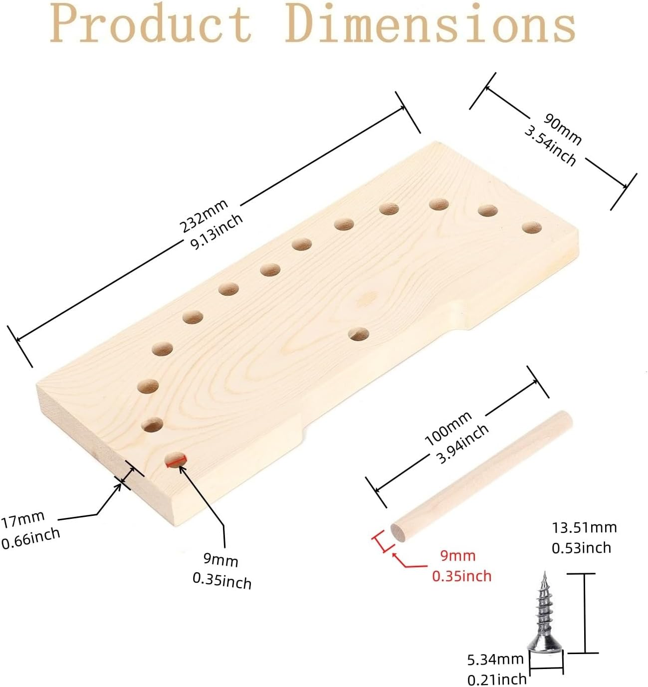 Ruimou 1 Set Wooden Bow Maker, with Wooden Board Sticks,Comes with 4 Different Colored Ribbons,For Crafts DIY Bows Decoration Gifts.