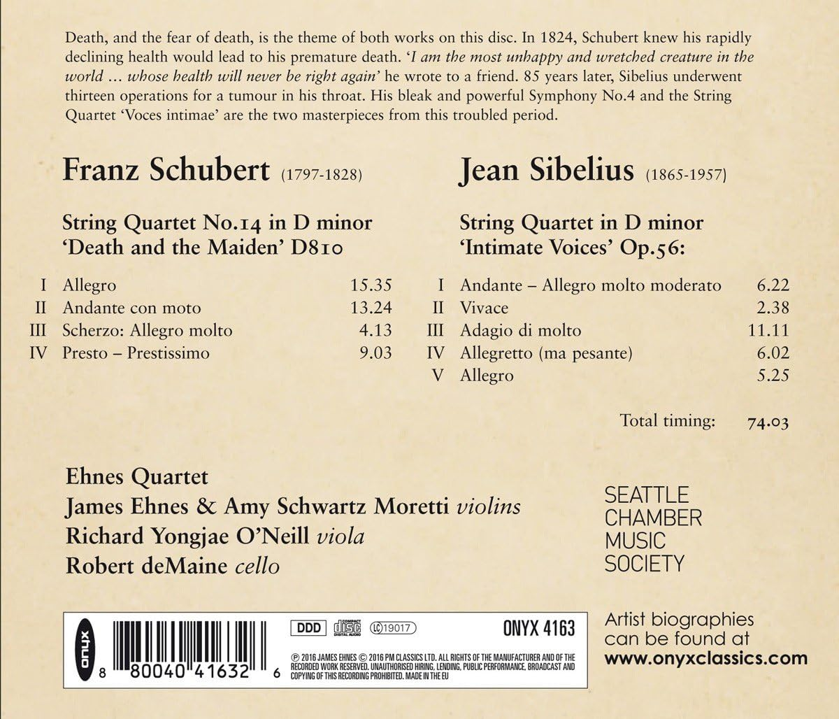Schubert String Quartet No.14 Sibelius String Quartet Op.56 image number 1