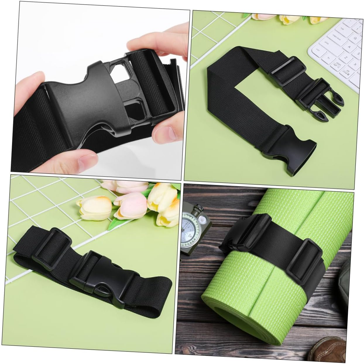 VERDANVERSE 2Pcs Luggage Straps Buckle Strap Sturdy and Adjustable for Backpack Suitcase Travel Camping image number 2