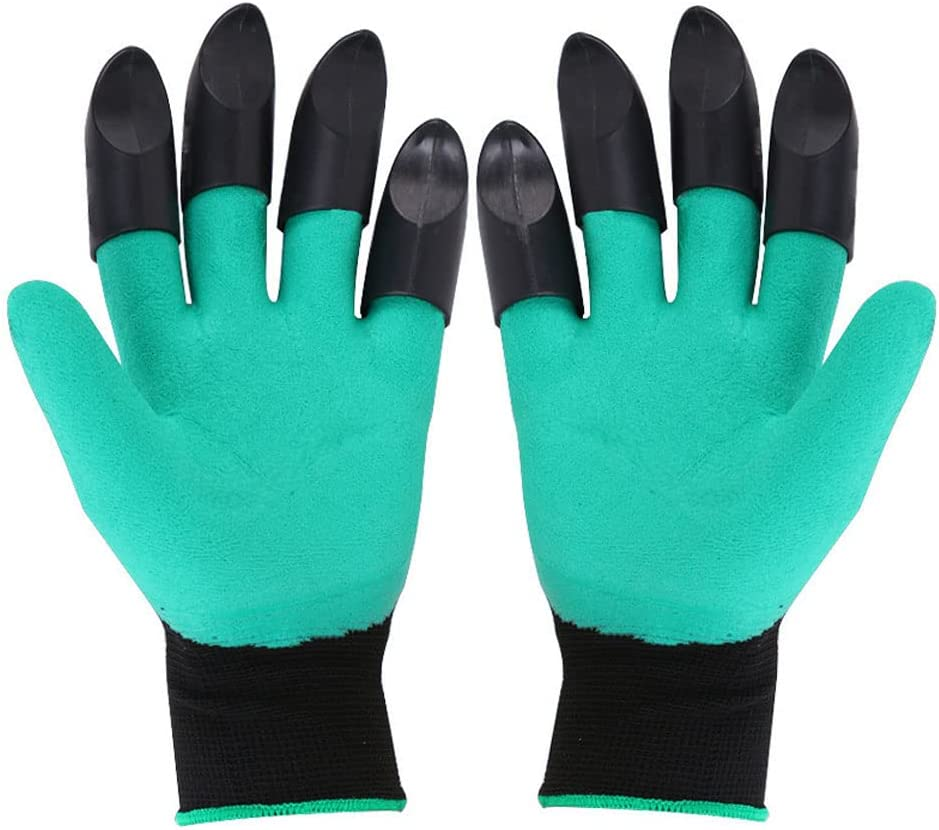 Garden Gloves with Fingertips Claws for Women and Men Outdoor Digging Gardening Planting Weeding Seed Protective Work Gloves image number 1