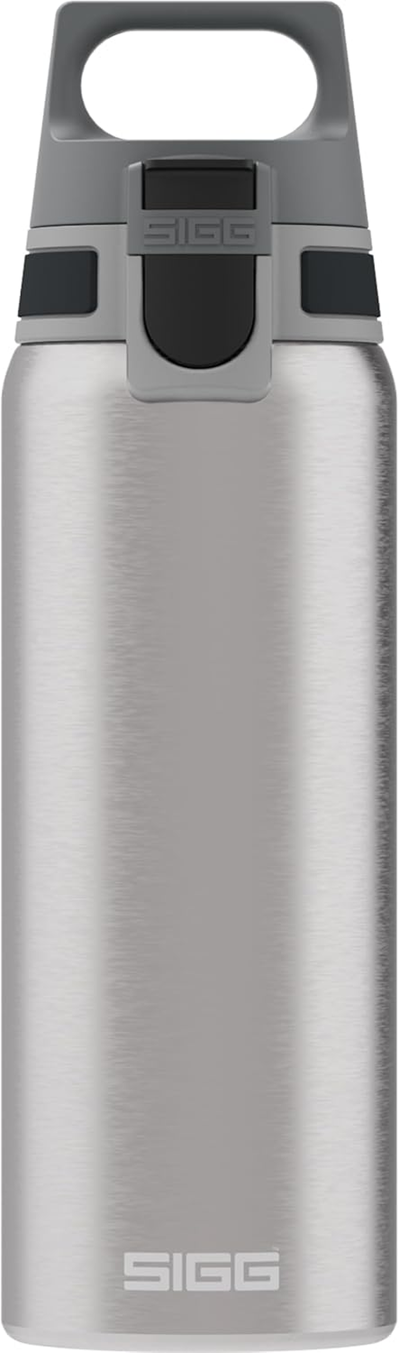SIGG - Stainless Steel Water Bottle - Shield ONE Black - Suitable for Carbonated Beverages - Leakproof - Lightweight - BPA Free - Black - 0.75 L