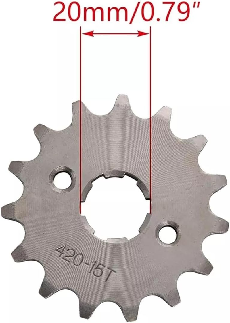 TDR 15T 420 Front Sprocket Cog 20Mm Shaft for 110Cc 125Cc 140Cc Pit Trail Dirt Bike ATV Quad image number 1