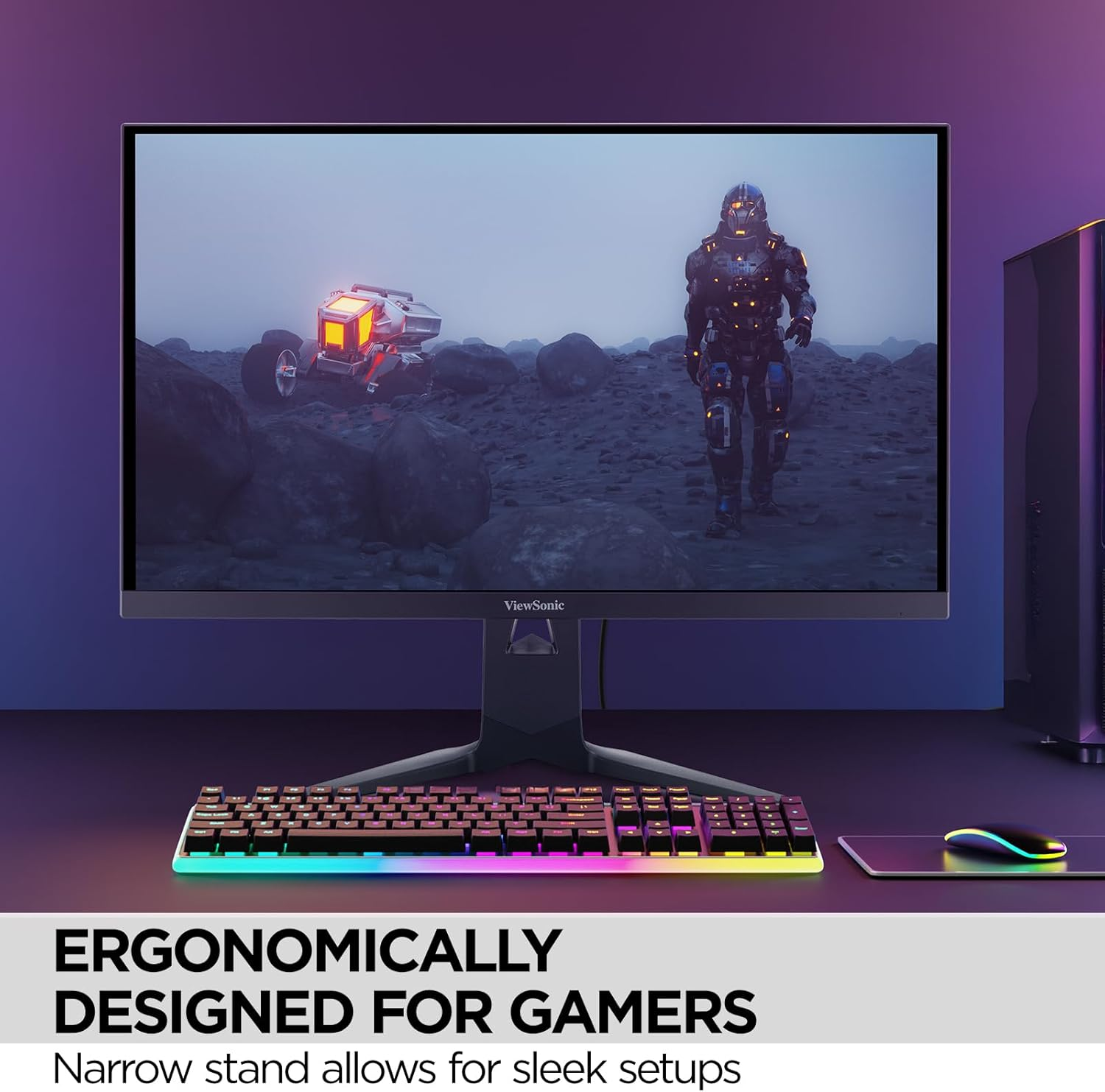 Viewsonic XG275D1-4K 27" Switchable Refresh Rate IPS Gaming Monitor, 4K Uhd@160Hz, Fhd@320Hz, 0.5Ms, AMD Freesync Premium, NVIDIA G-Sync Compatible, Advanced Ergonomics, Eye Care, HDMI, USB-C, DP image number 4