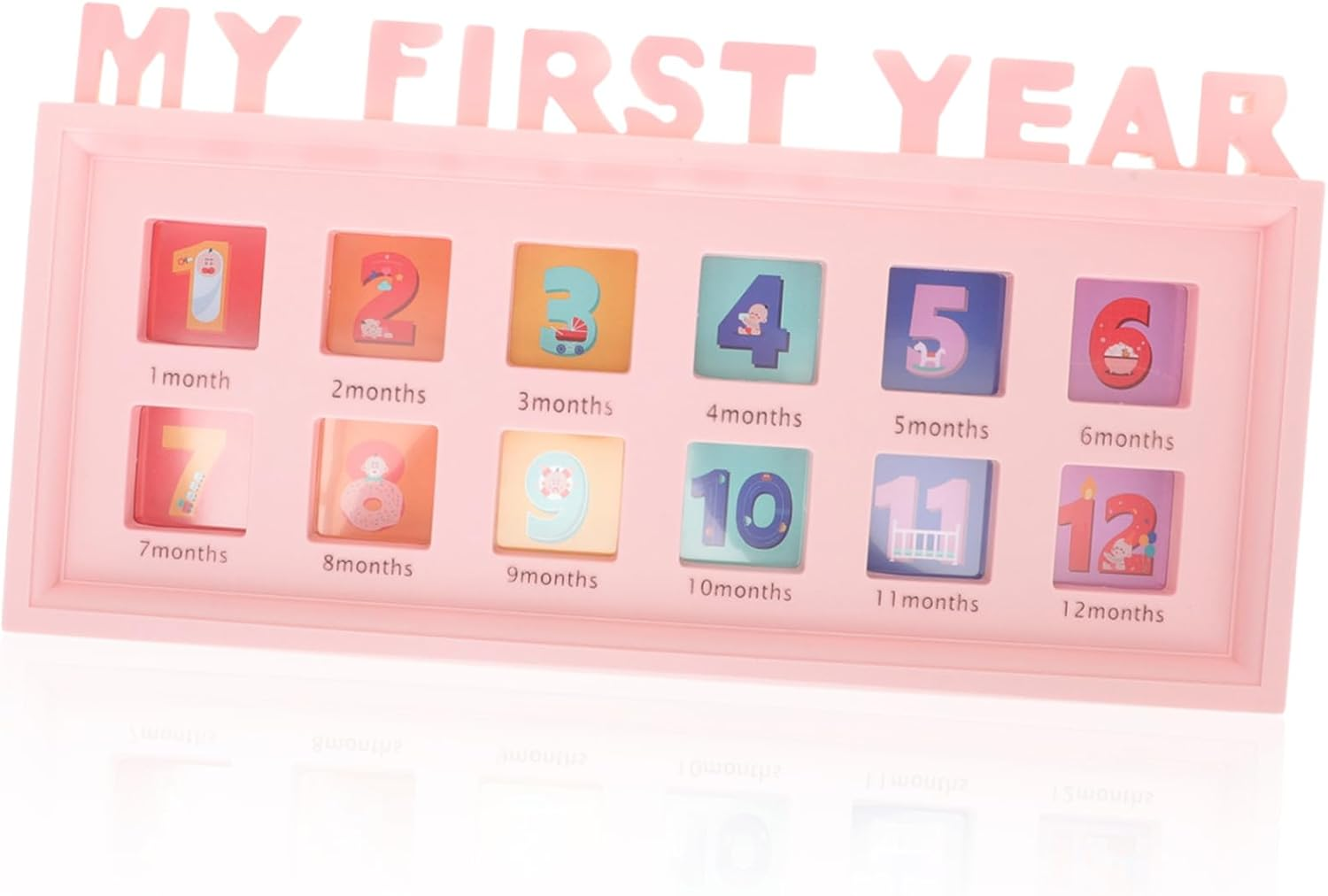 Boy Girl'S Growth Photo Frame Month Milestone Frame Boy Girl Growth Frame for Book