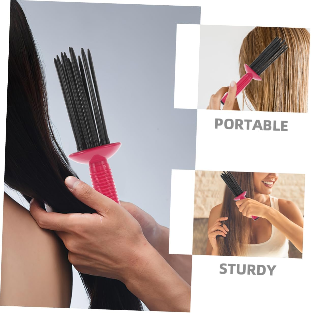 ELAYARD 2Pcs Hair Combs Curl Brush for Curly Hair Styling Comb Essential Oil Curling for Natural Fullness image number 3