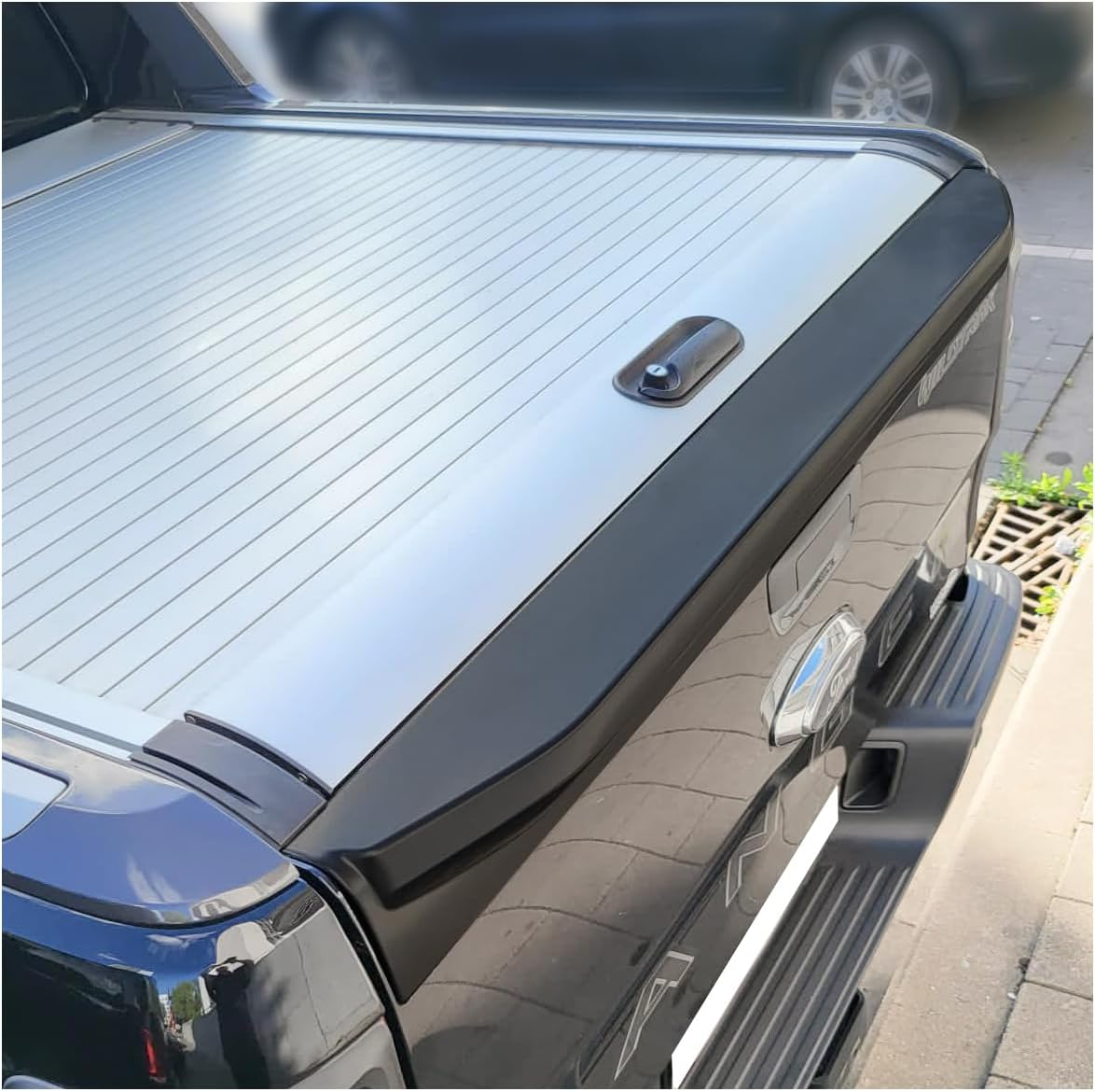 SUERAUTO4X4 Tailgate Protector Spoiler for Ford Ranger Accessories PX1 PX2 PX3 2011-2022, Rear Tailgate Spoiler Cover Rail Cap Guard Trim Wing, Matte Black Car Exterior image number 2