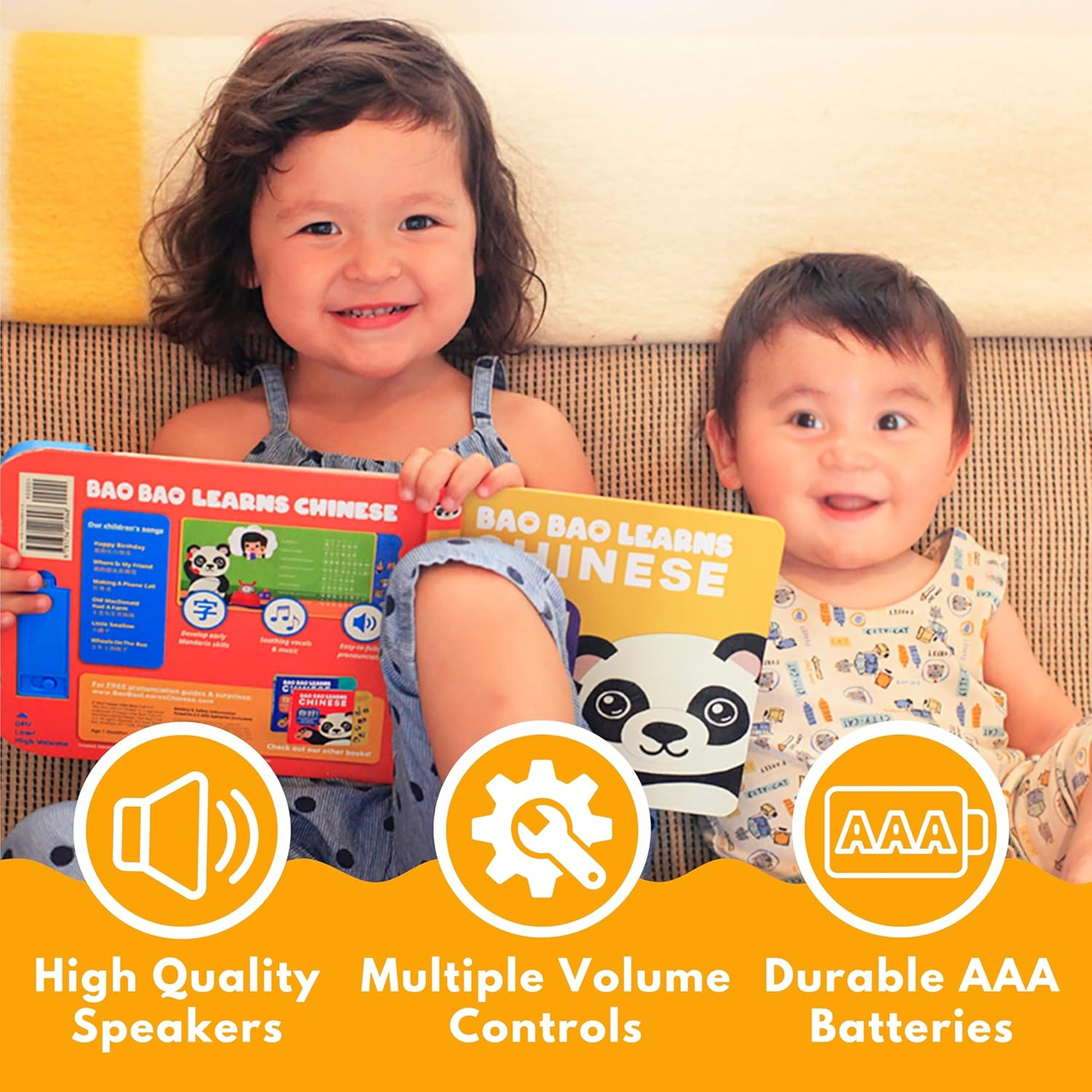 Bao Bao Learns Chinese Vol. 3 | Musical Chinese Board Book; Learn Chinese Nursery Rhymes for Kids; Bilingual Toy and Mandarin Chinese Book for Babies; Learning Chinese Gift image number 5