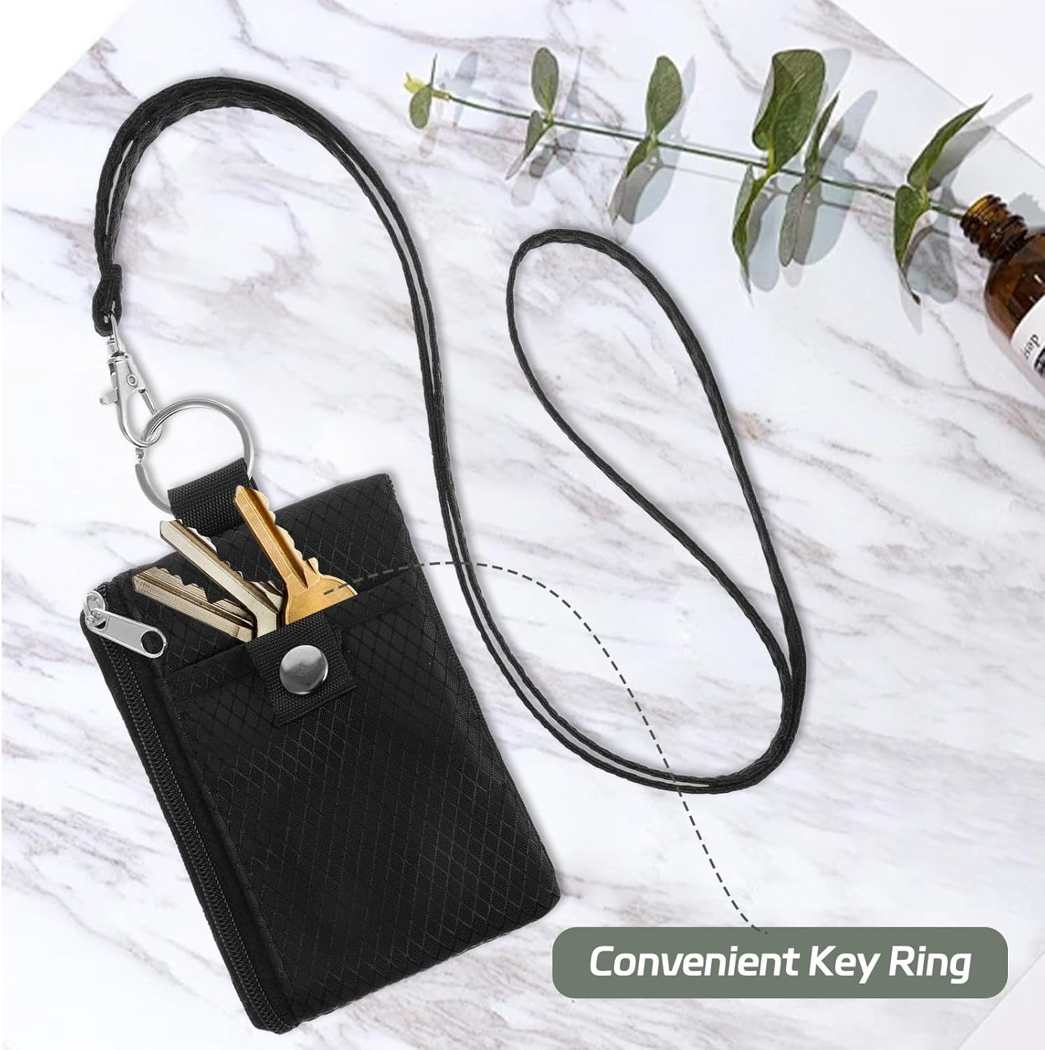 LUMOOM Pack of 2 Neck Pouch with RFID Protection, Waterproof Shoulder Bag Bag, Anti-Theft Unisex Travel Purse, Chest Pocket Mini for Men Women Credit Cards Coins Money