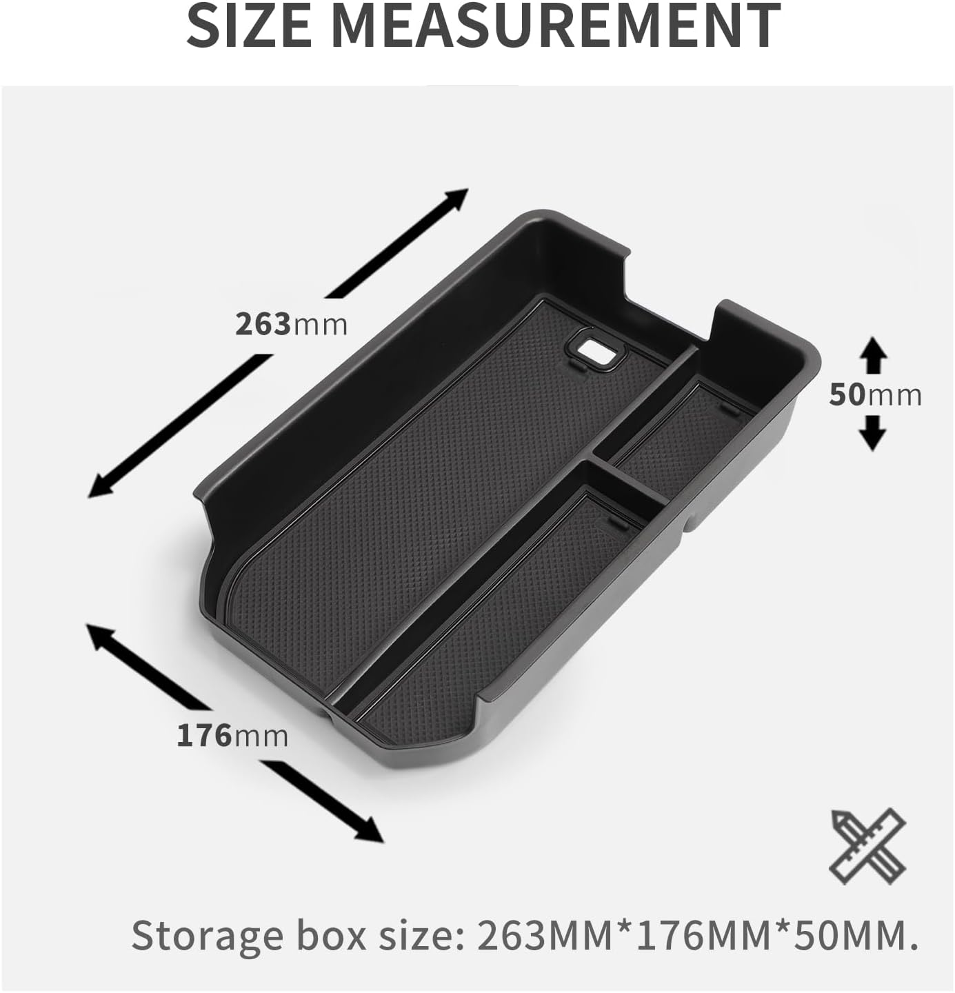 Smabee Center Console Organizer Compatible with Land Cruiser Prado J250 2024 2025 Accessories Interior ABS Armrest Storage Box Tray Organizer Insert (Not Fit Cool Box) image number 4