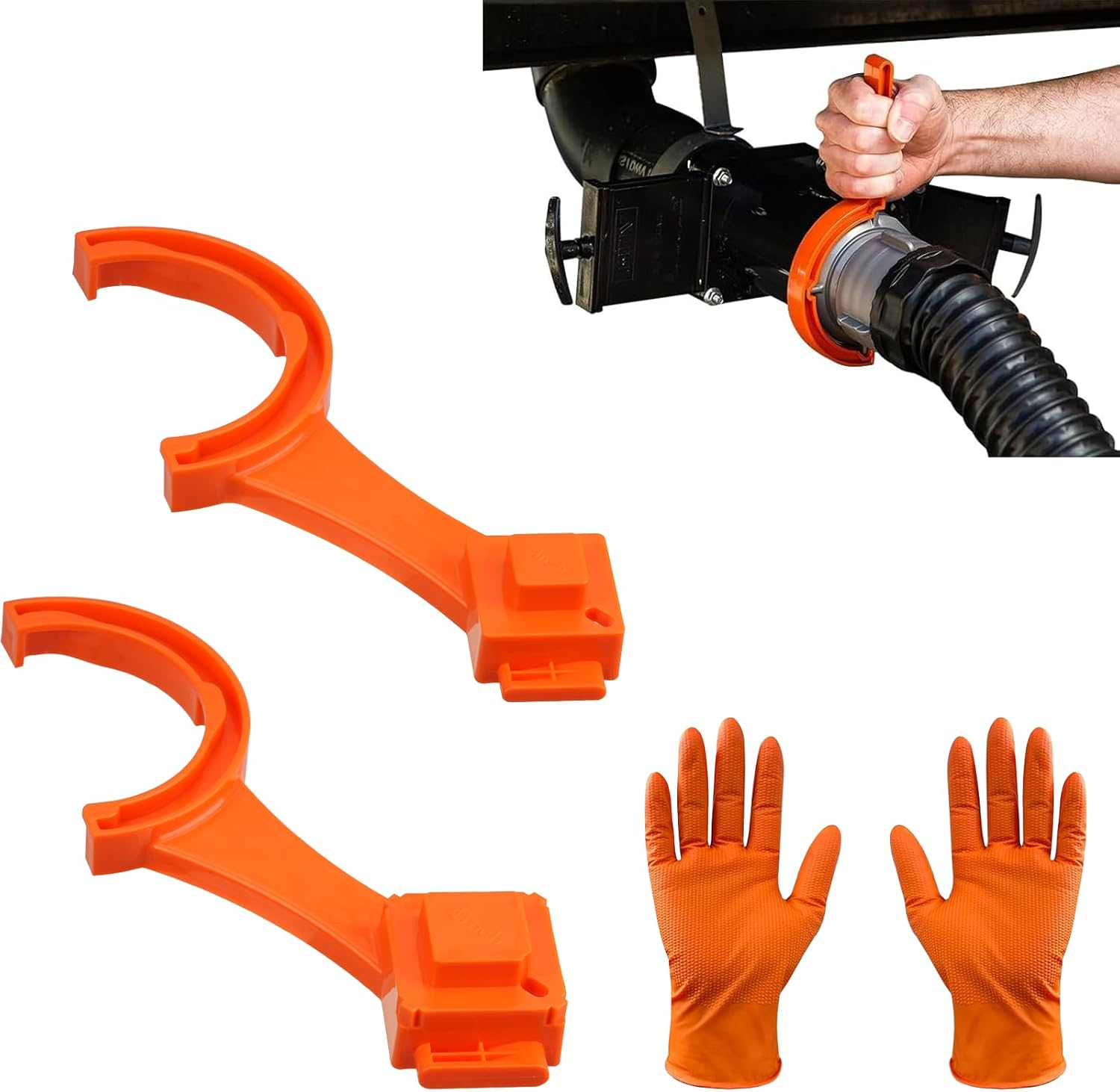 Sheechung 6 PCS RV Sewer Hose Gaskets, Replacement Rubber Gaskets (39834) for RV Sewer Hose Fittings, Ensures Tight Seal and Odor Free, Fit Elbow & Bayonet