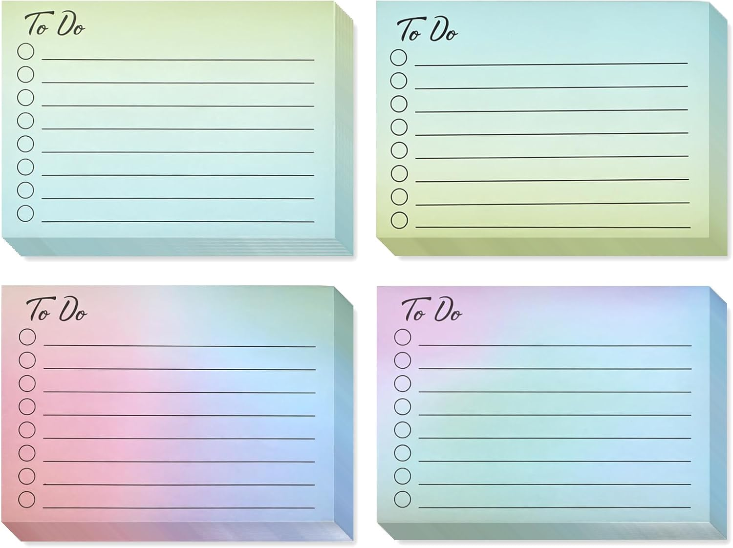 (4 Pack) Shesyuki Colorful Sticky Notes, 4 Packs of 200 Colorful Sticky Note, Flamboyant Beautiful Sticky Note for School Home Students Office image number 3