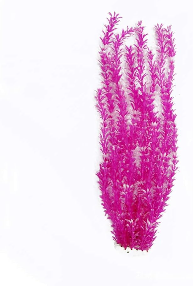 Norgail Large Freshwater Aquarium Plastic Plants Artificial Plant for Fish Tank Decoration Ornaments 25.5 Inches Tall Orange 1Pcs image number 2