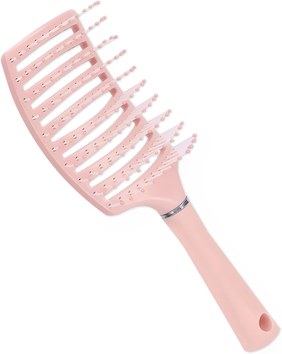 Hair Brush for Women and Men,Detangling Brush Curved Vented for Wet Dry Curly Thick Straight Hair,All Hair Types,Comfort Handle image number 4