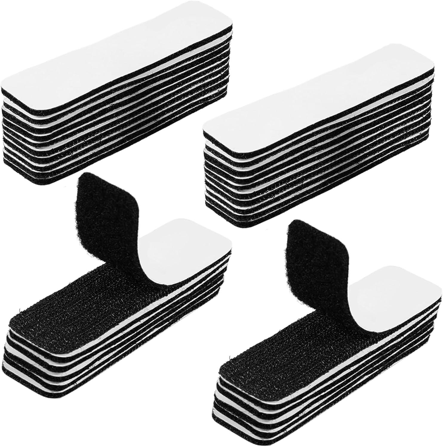 Hook and Loop Strips, 30 Sets Heavy Duty Sticky Tape with Adhesive Backing for Office, Home, Crafting, 1 X 4 Inch