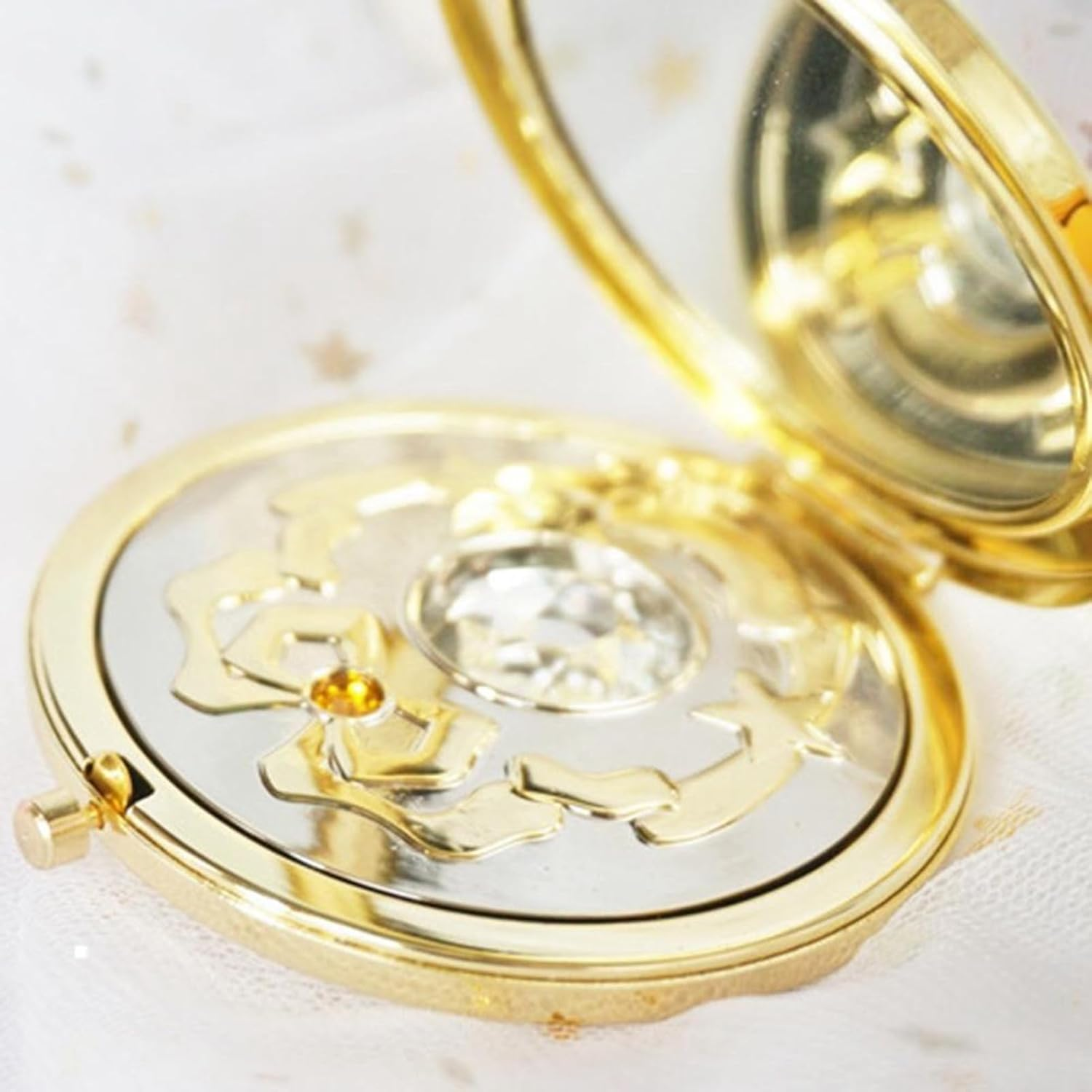 Anime Makeup Mirror Crystal Star Cosmetic Folded Mirror Cosplay Prop for Party Pocket Size, #552, #552