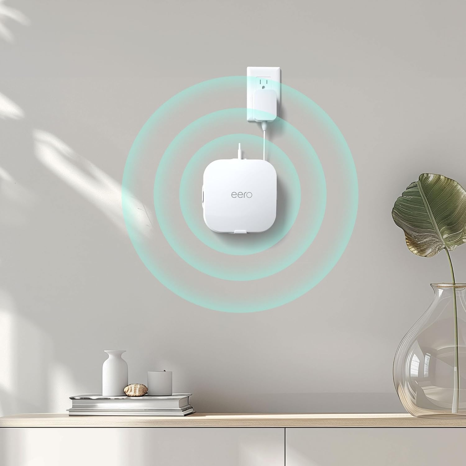 Homemount Made for Eero Pro 6/6E Wall Mount - Secure & Sleek Cable Management, Compatible with Eero Pro 6/6E, Durable ABS Material, Easy Installation image number 1