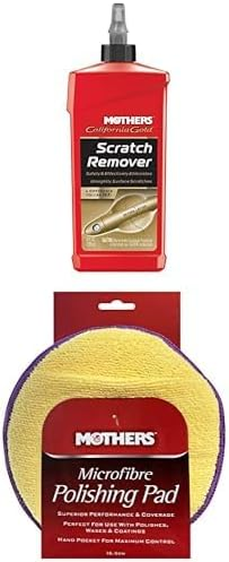 MOTHERS Scratch Remover Pack - Fine Aluminium Oxide & Cerium Oxide Polishing Paste for Automotive Paint, Metals, Glass & More