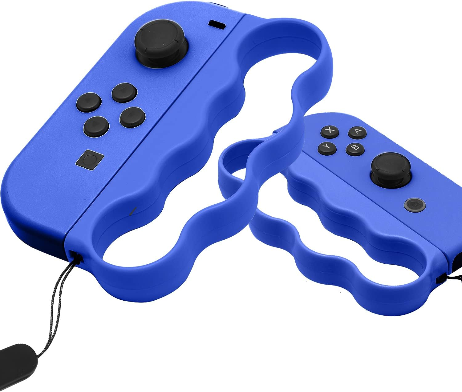 ECHZOVE Fitness Boxing Grips for Nintendo Switch - Lightweight Ergonomic Joy-Con Handles with Secure Lock for Switch Sports & Fitness Boxing Games - Compatible with Fitness Boxing 3-2 Packs (Blue) image number 1