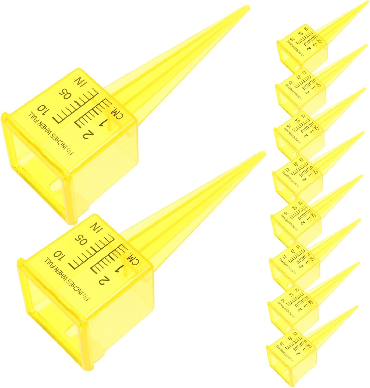 VICASKY 20Pcs Outdoor Rain Gauge with Dual and Scales Wide Mouth Sprinkler Water Measuring Tool for Lawn Garden Patio Water Conservation and Accurate Rainfall Tracking image number 2