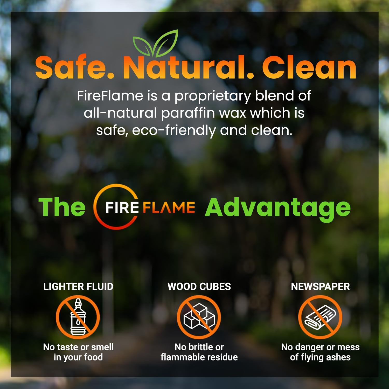 Fireflame Quick Instant Fire Starter -100% Waterproof All-Purpose Indoor & Outdoor Firestarter, for Charcoal Starter, Campfire, Fireplace, Firepit, Smoker - Odorless and Non-Toxic - 20 Pouches in Bag image number 6