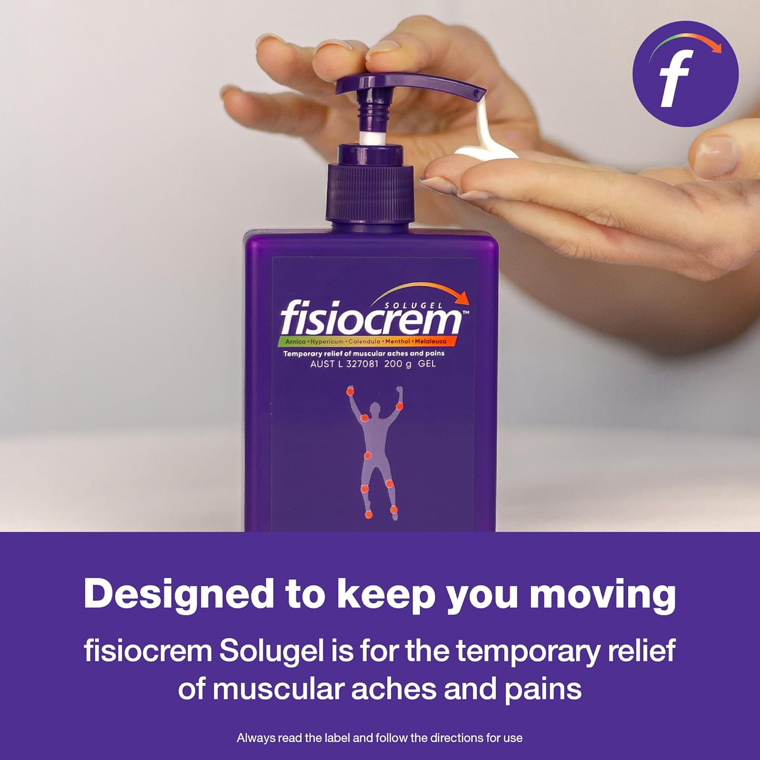 Fisiocrem Solugel 500G &ndash; Muscle Pain Relief Gel with Naturally Derived Active Ingredients of Arnica, Calendula, Hypericum, Melalecua & Menthol, Soothes Sprains, Strains & Sore Muscles, Non-Greasy, Easily Absorbed image number 5