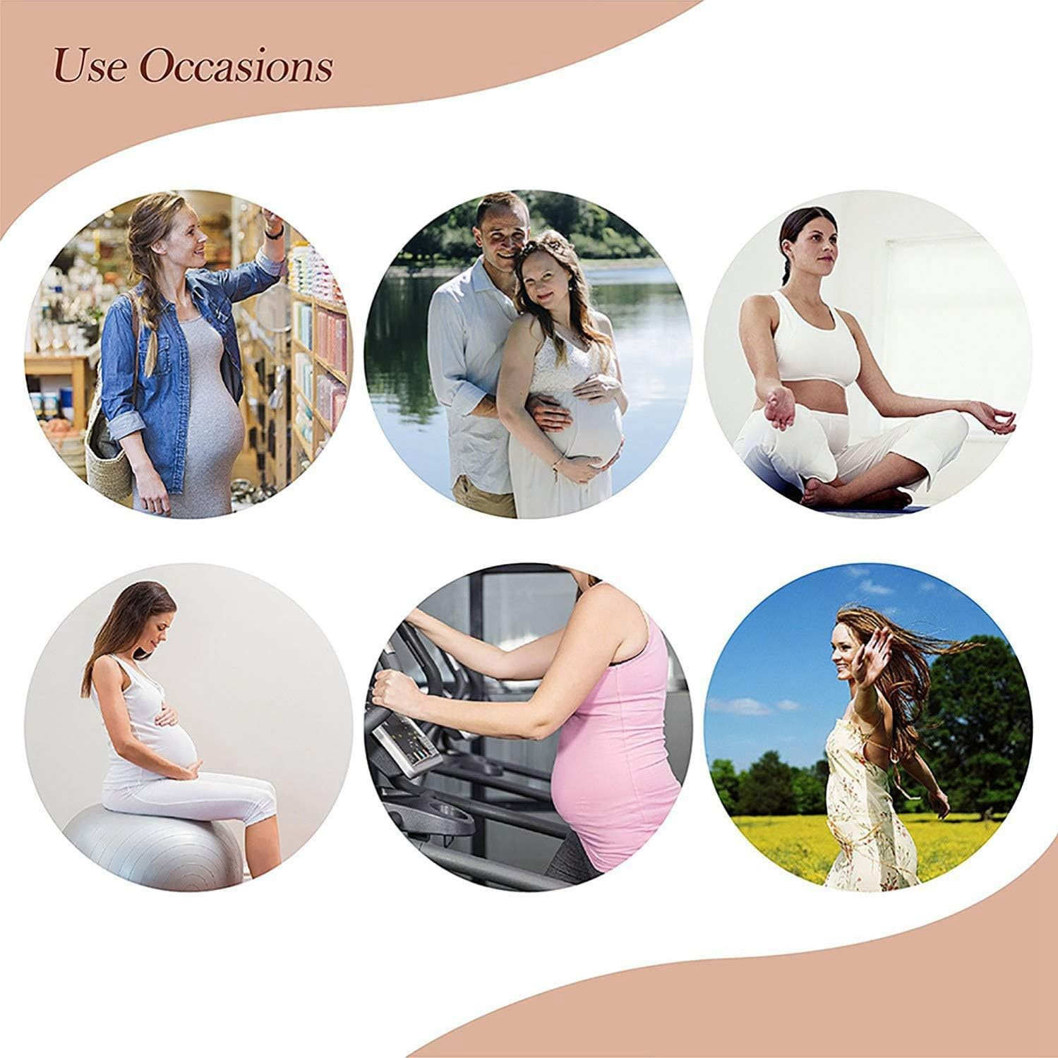 Maternity Support Belt Breathable Pregnancy Belly Band Abdominal Binder Adjustable Back/Pelvic Support- L image number 3