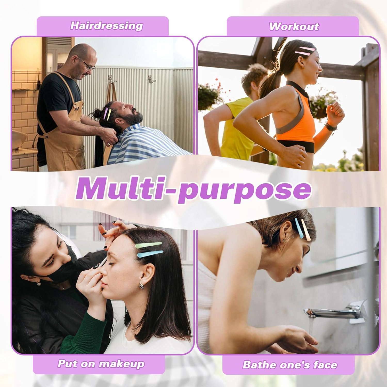 LELE LIFE 18 Pieces Alligator Hair Clips for Styling Non-Slip Matte Duck Bill Hair Clips Hair Roller Clips for Women Makeup Salon Hairdresser Department 6 Colors A image number 4