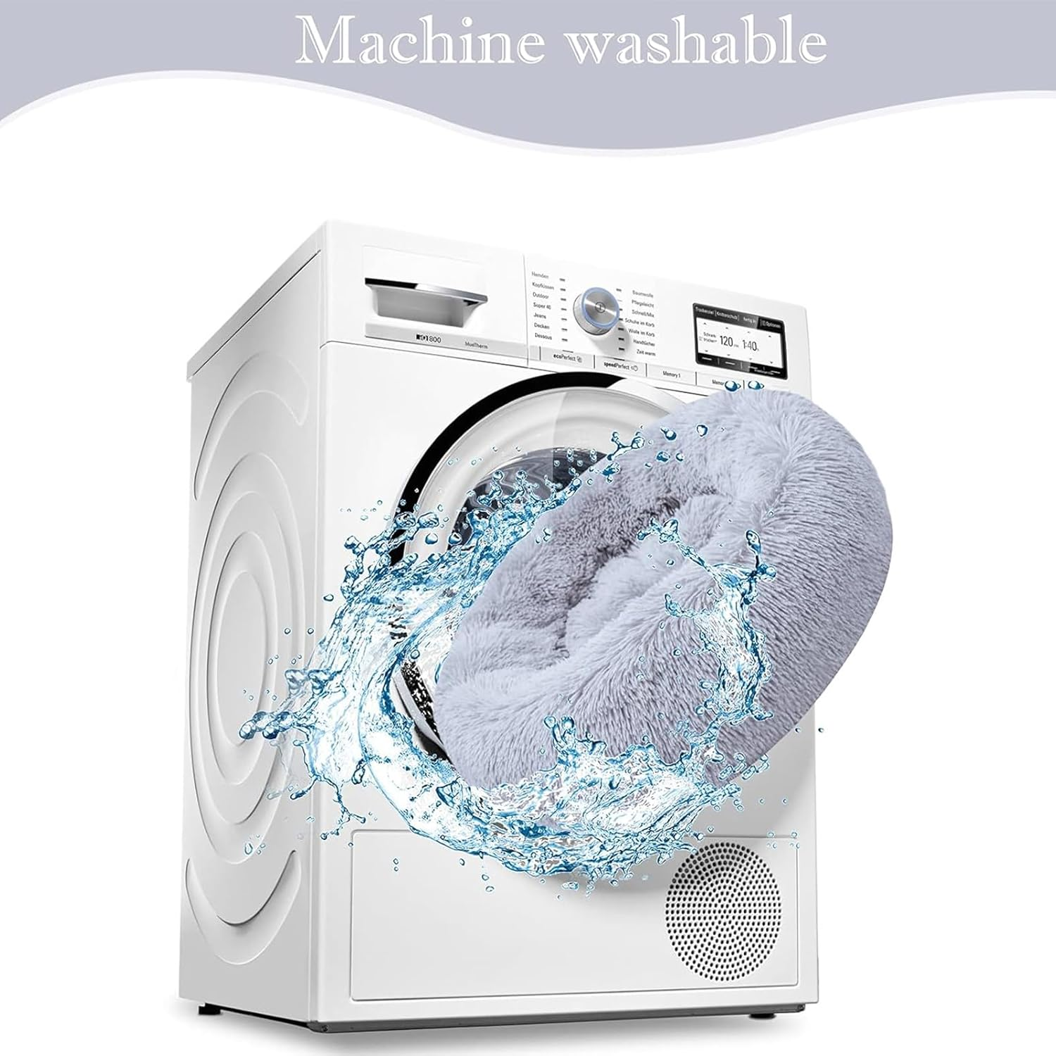 Roolisspa Calming Dog Bed Donut anti Anxiety Fluffy Bed for Small Medium Dog and Cat - Relieve Anxiety and Promote Restful Sleep image number 4