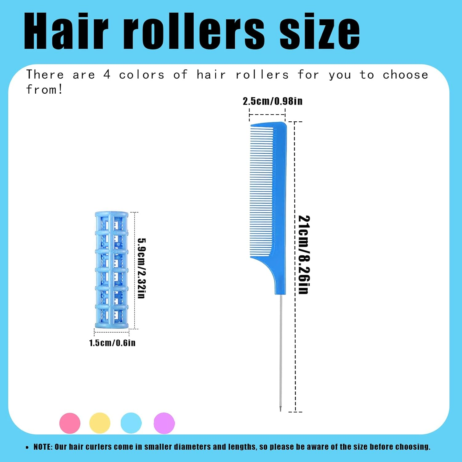 Ulifebetter 28PCS Small Rollers for Short Hair Tiny Rollers No Heat Curlers Wth Clips Small Curlers Roller for Short Hair Mini Tiny Snap on Hair Roller (Blue) - Blue image number 6