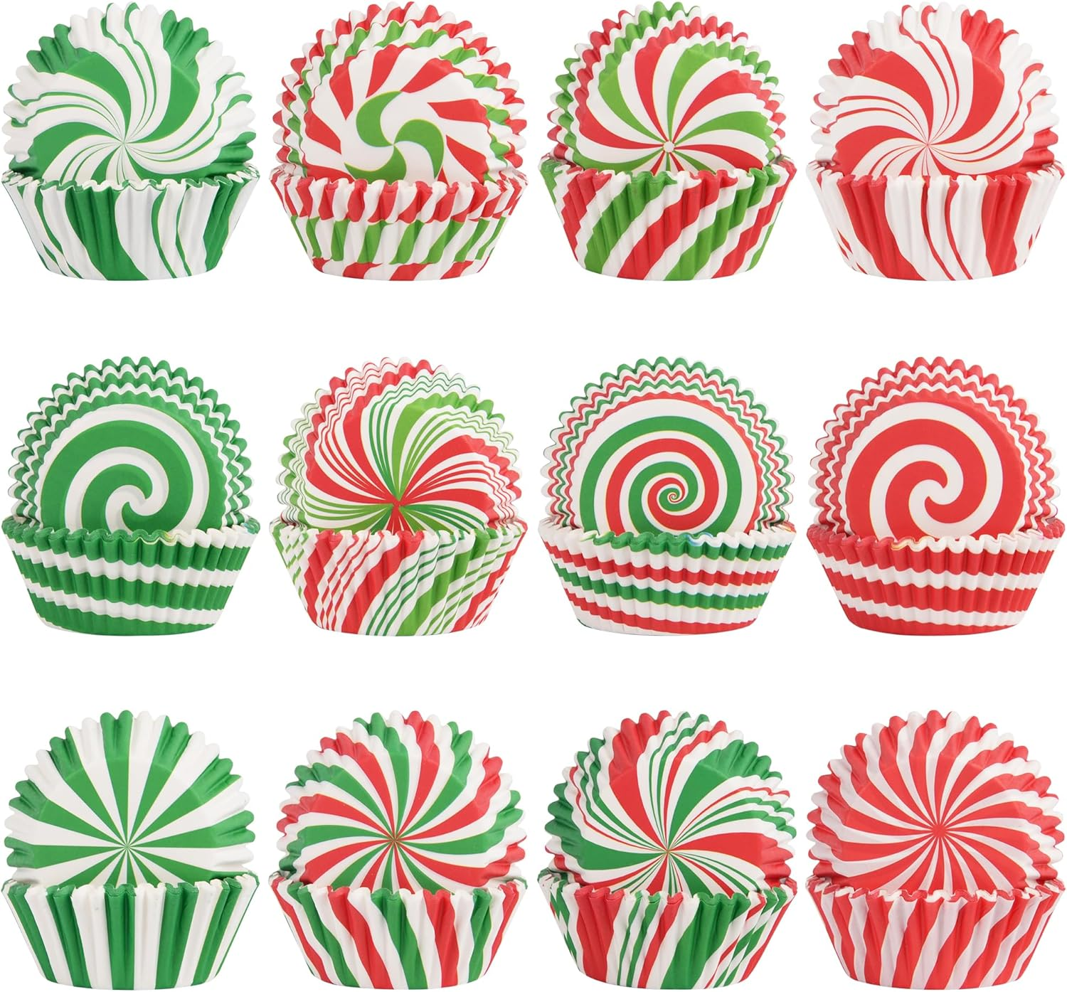 600 Pack Rainbow Cupcake Liners Cupcake Baking Cups Standard Size Rainbow Muffin Liners for Wedding Birthday Pride Party Candy Cake Decorations Supplies(12 Styles)