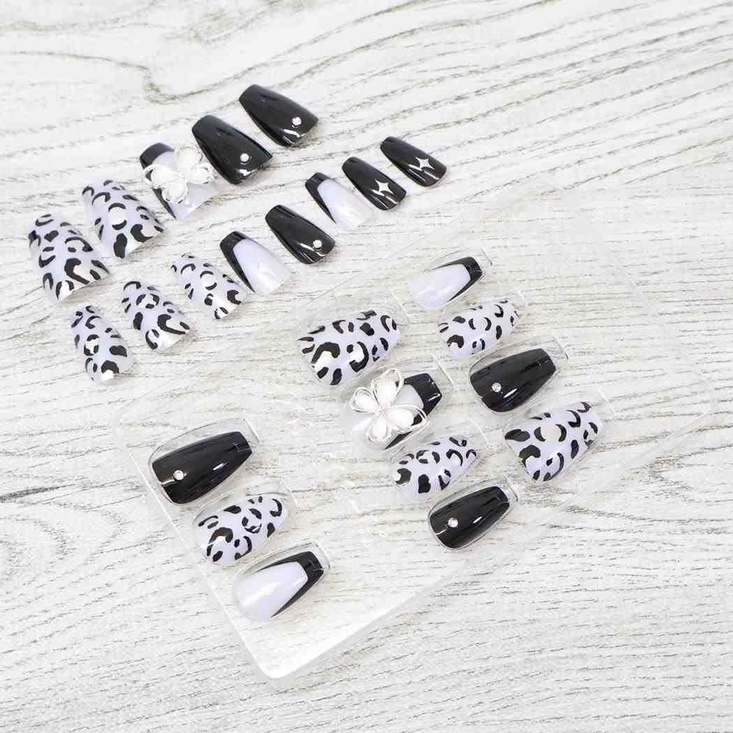 CAMIO JAPAN GYARU MEE MONOTONE LEOPA 229051 Nail Tips