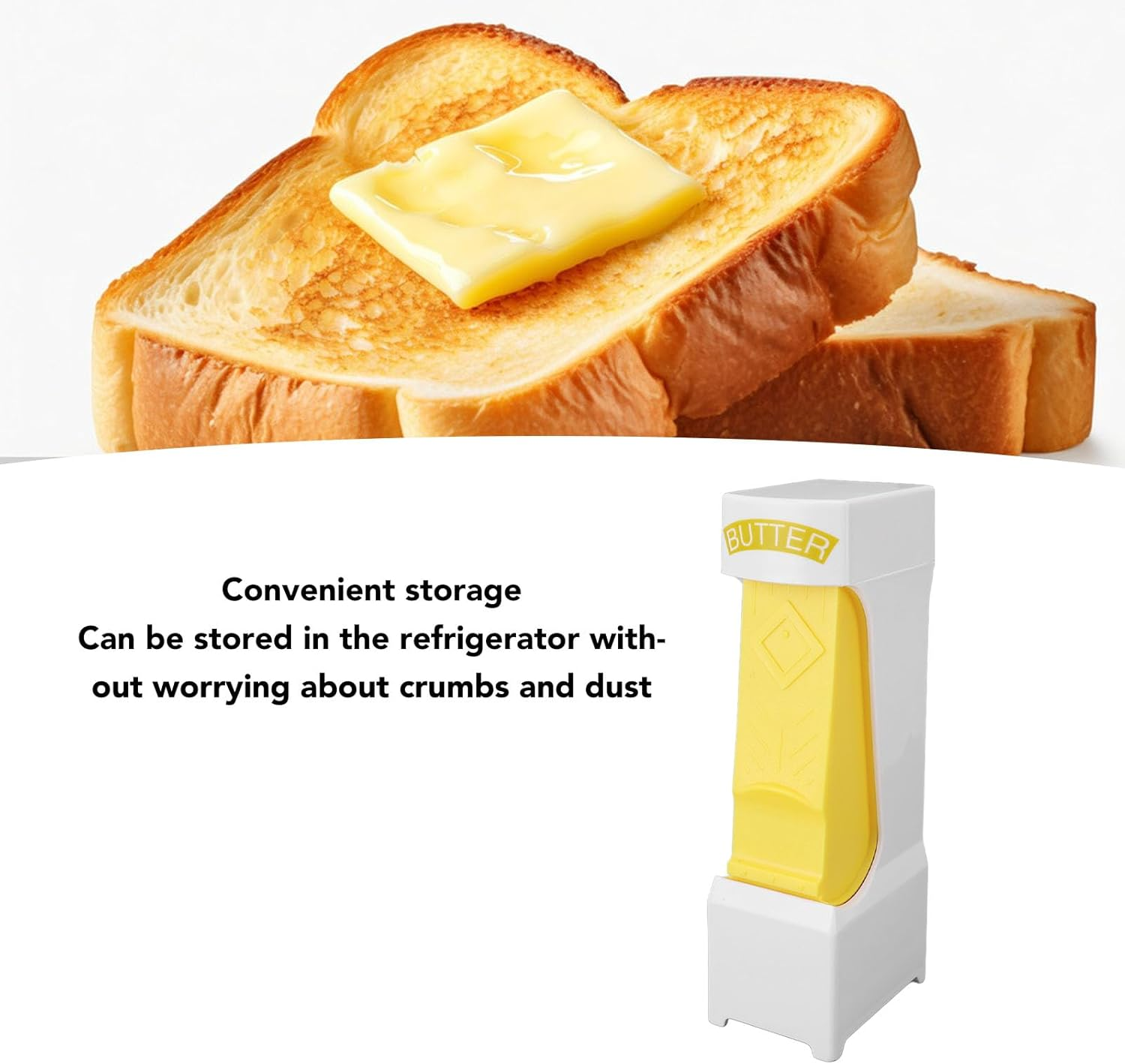 Stick Butter Cutter, ABS One Click Butter Cheese Dispenser Cutter with Stainless Steel Blade, Cheese Splitter Butter Slicer Suitable for Quickly Making Breakfast, Dinner, Bread, Cake, Cookies image number 3