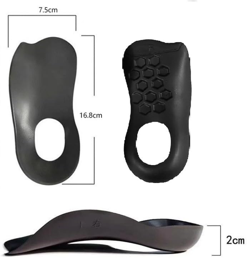Orthopedic Arch Support Insoles for Flat Feet - XO Support Technology Plantar Fasciitis Pain Relief, Heel Cushion & Foot Correction, High Absorption Comfort Insoles for Leg Alignment (Black, L) image number 3